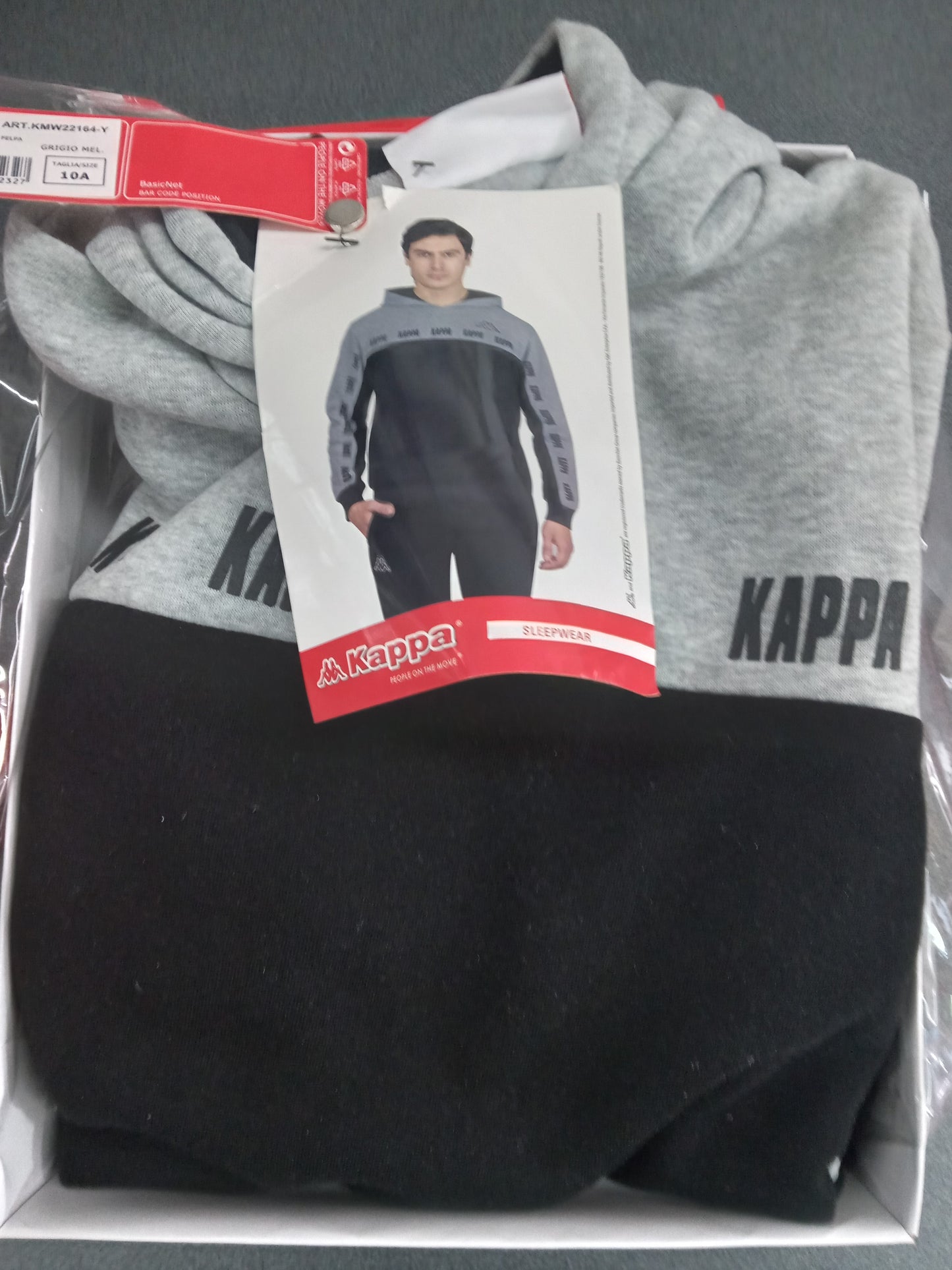 Pigiama ragazzo felpa grigio KAPPA