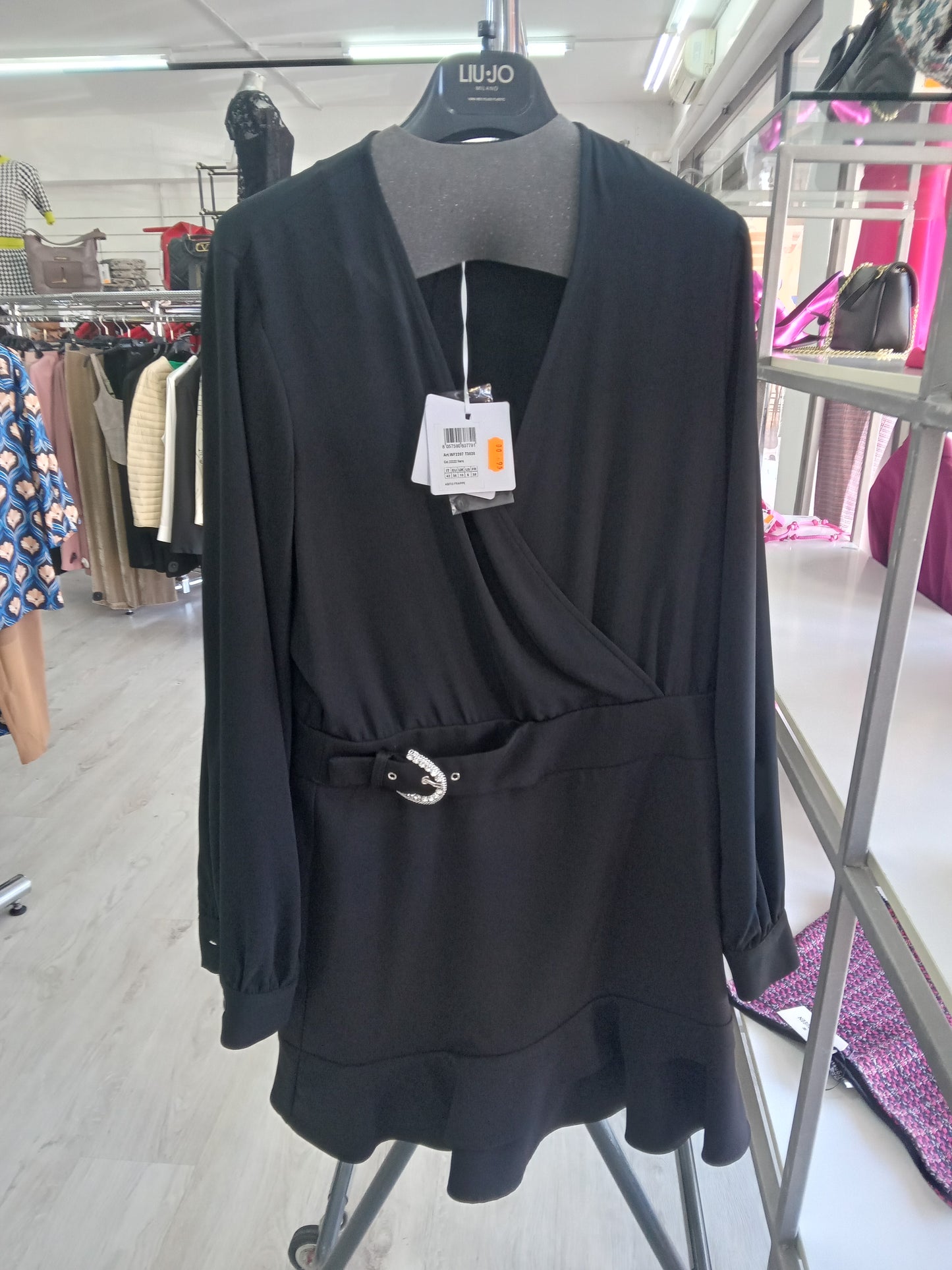 Liu Jo abito nero fibia strass