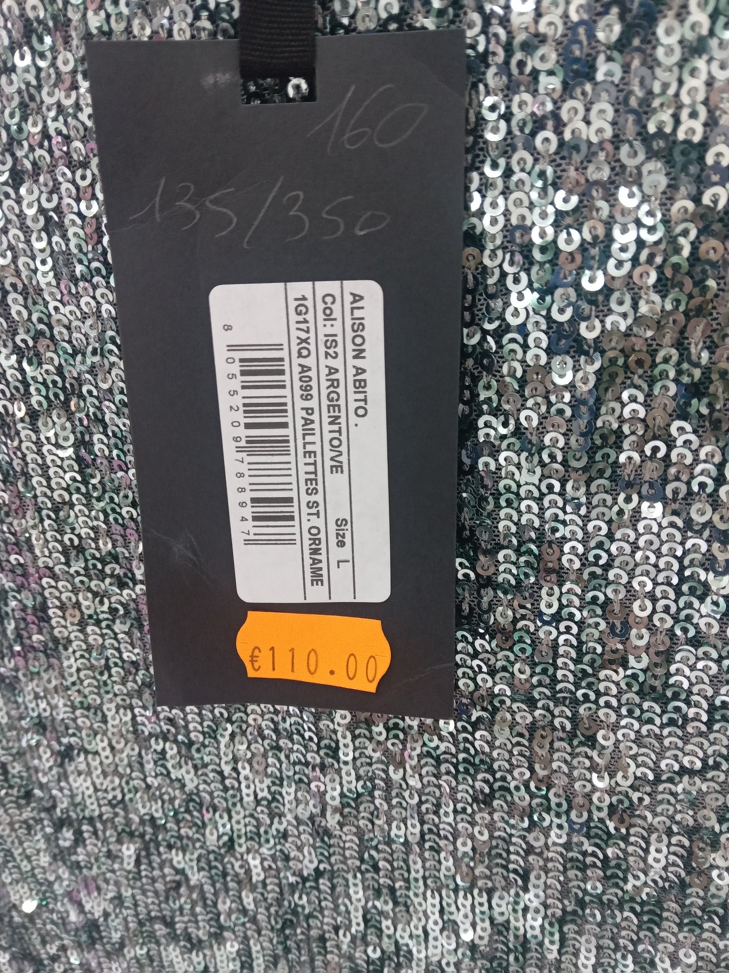 Pinko Alison abito pailettes verse