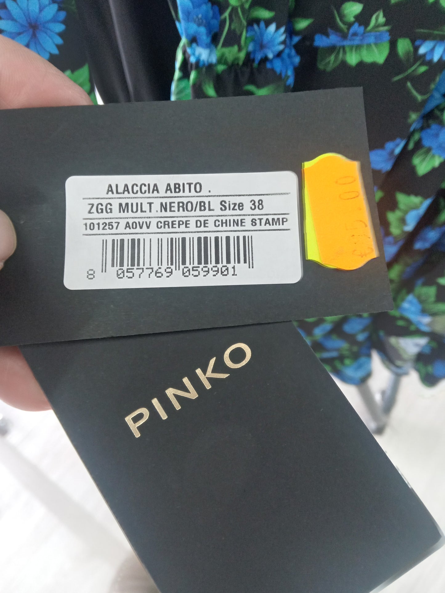 Pinko Alaccia abito crepe stampa floreale