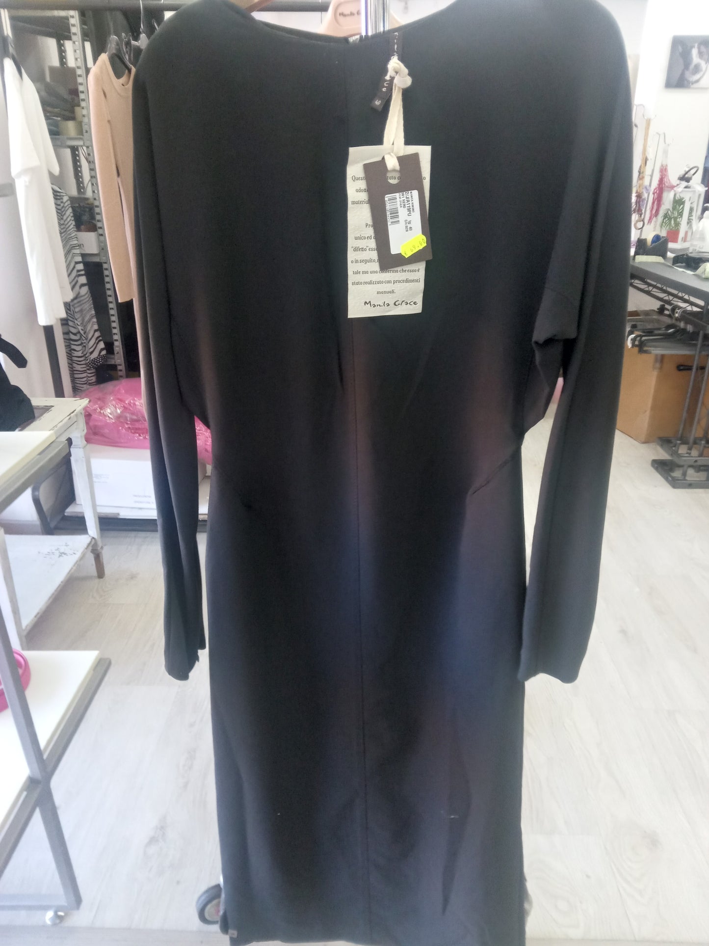 Manila Grace manica Kimono nero