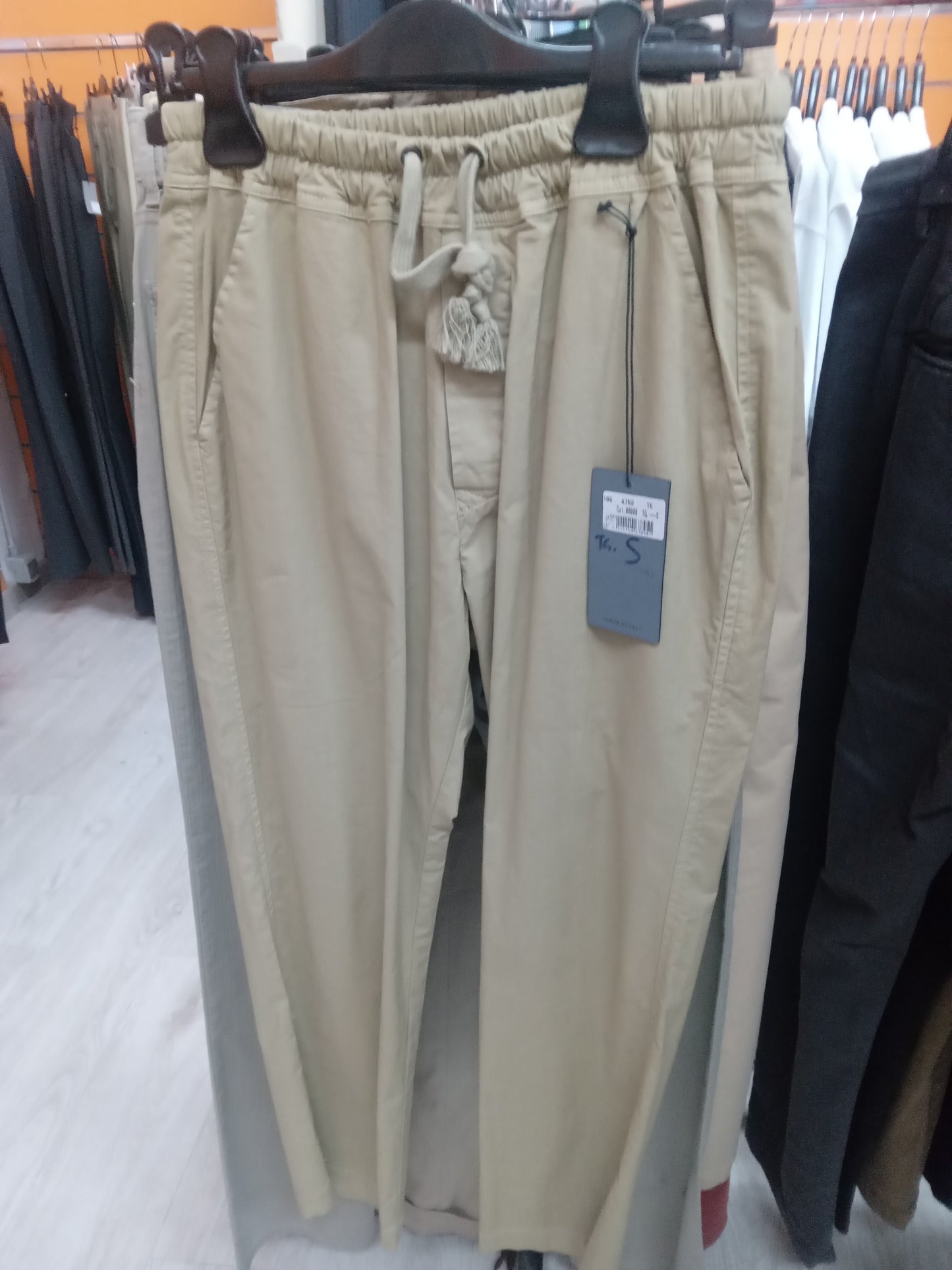 Pantalone tabacco in cotone H67