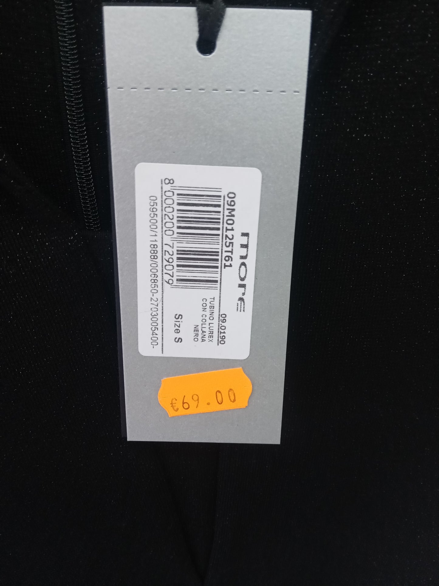 More tubino lurex nero