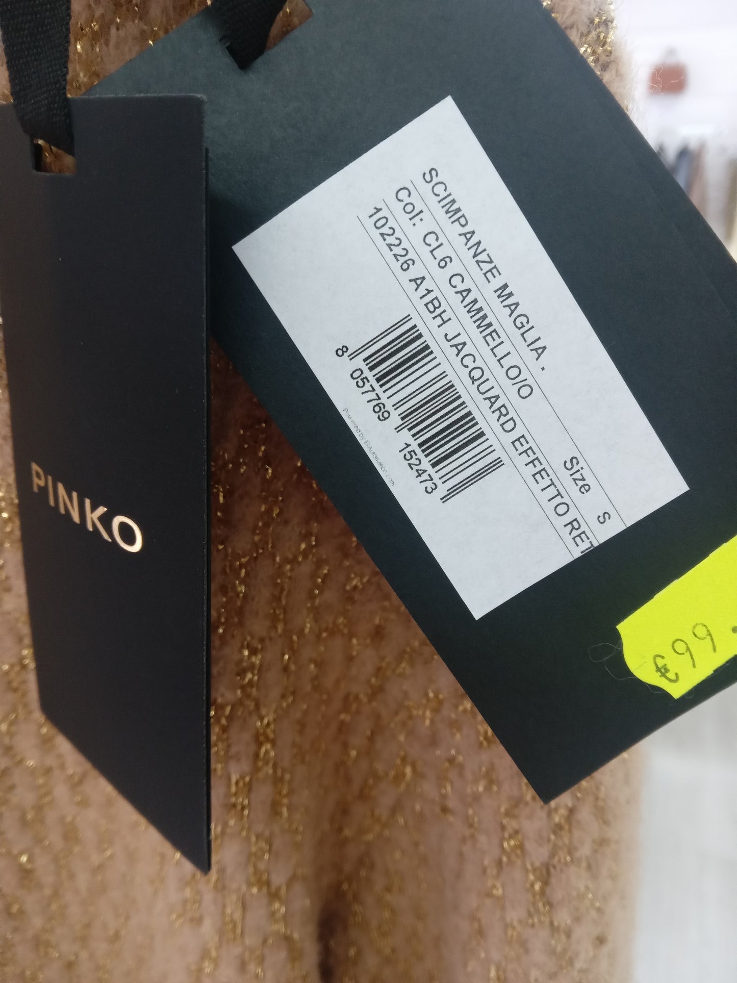 Pinko Scimpanze maglia cammello jaquard