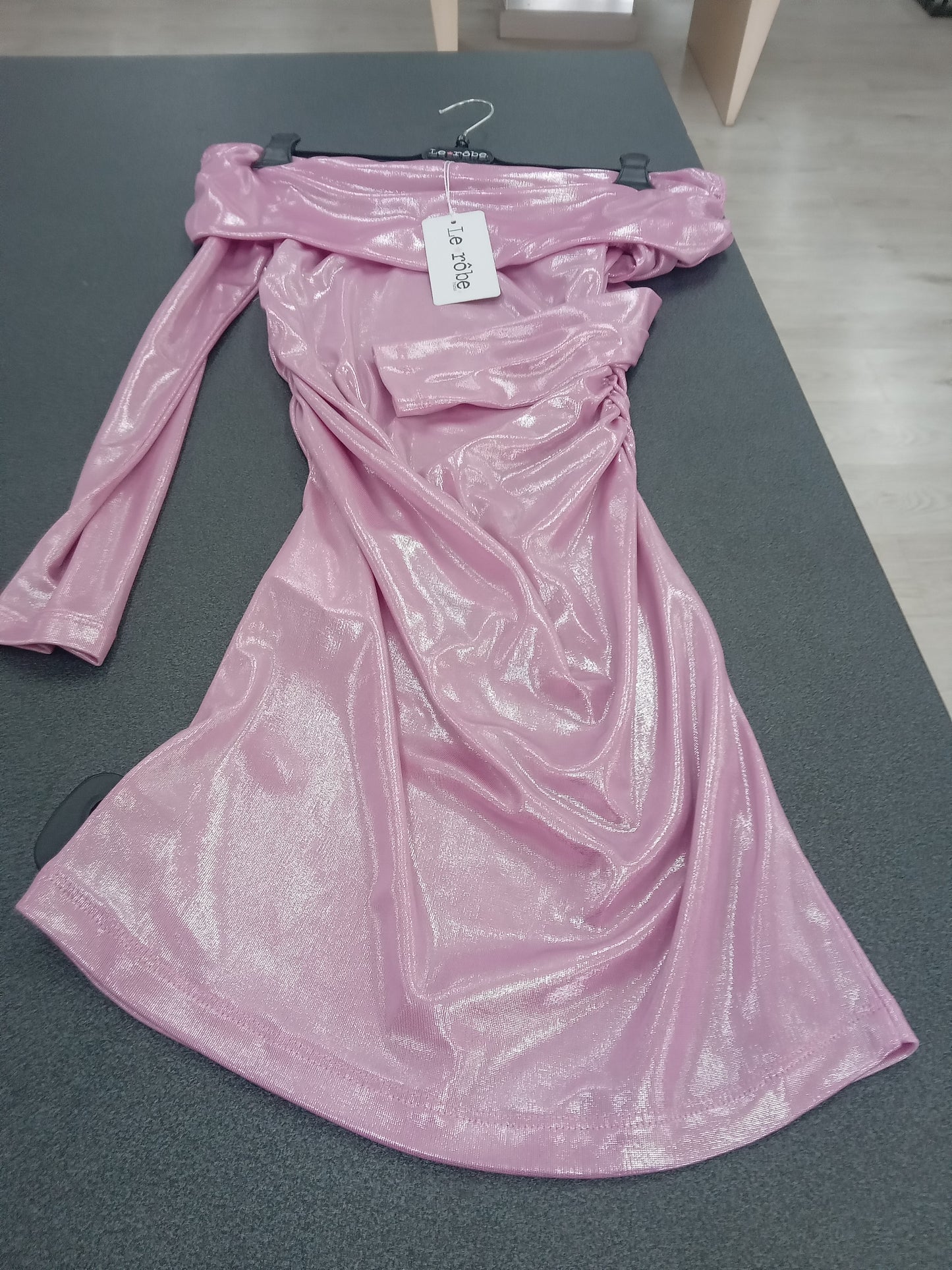 LE RÔBE abito rosa/fuxia laminato