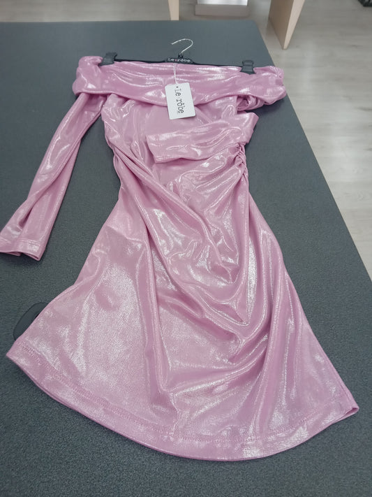 LE RÔBE abito rosa/fuxia laminato