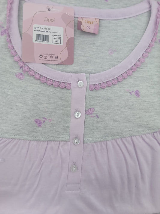 Pigiama Cippi donna lavanda  M/M P/L
