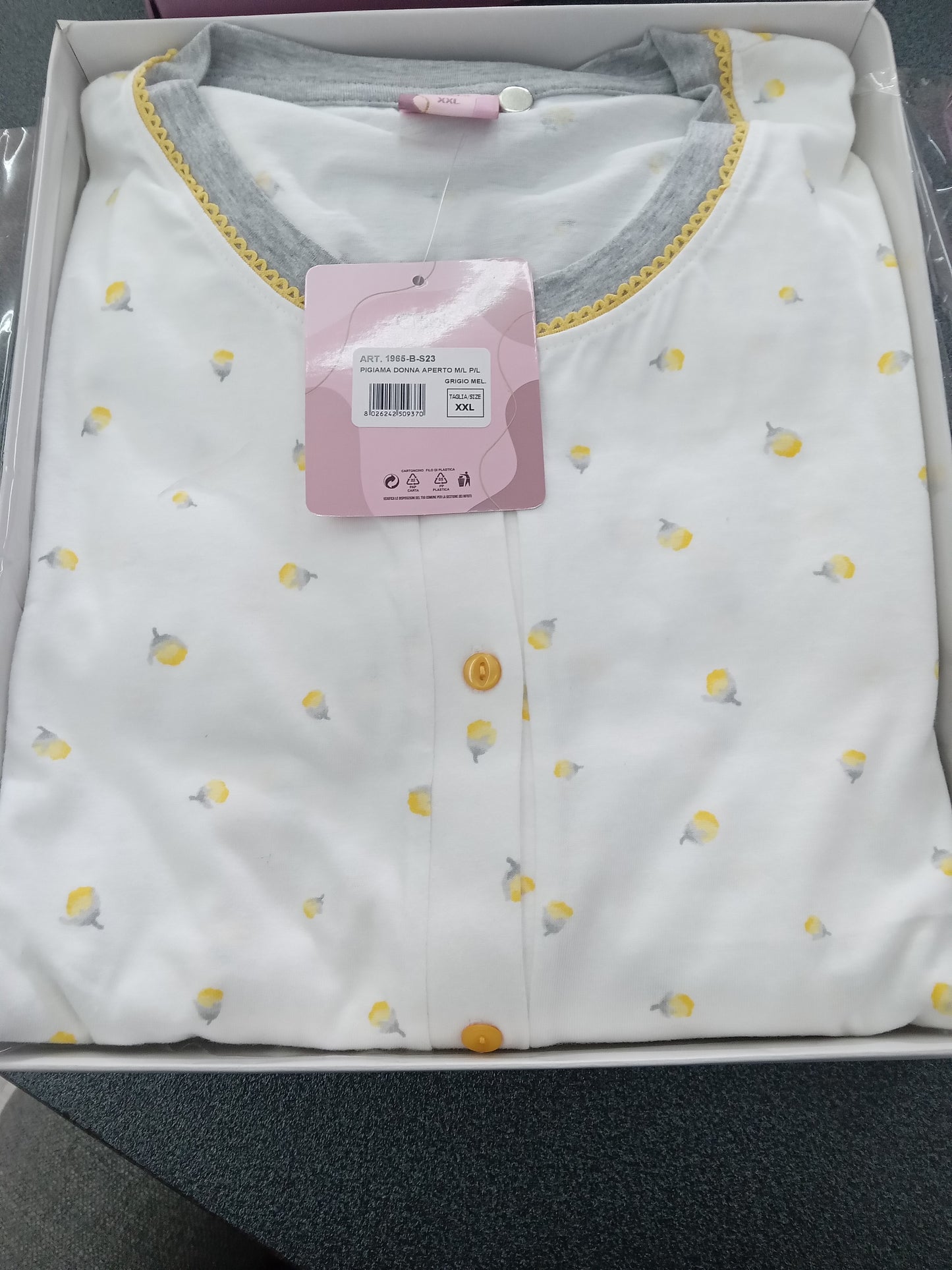 Pigiama donna aperto m/l p/l grigio mel CIPPI