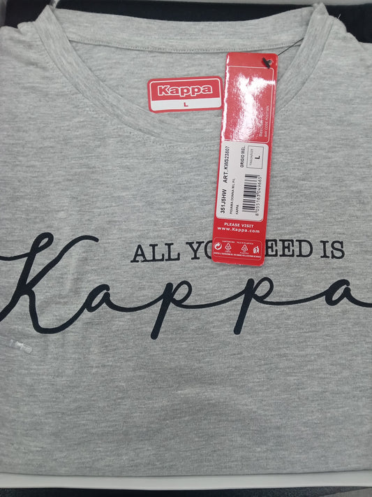 Pigiama kappa  donna m/l p/l grigio mel