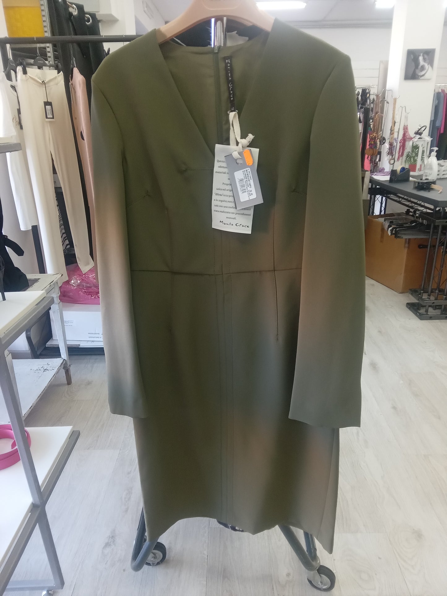 Manila Grace abito tubino militare