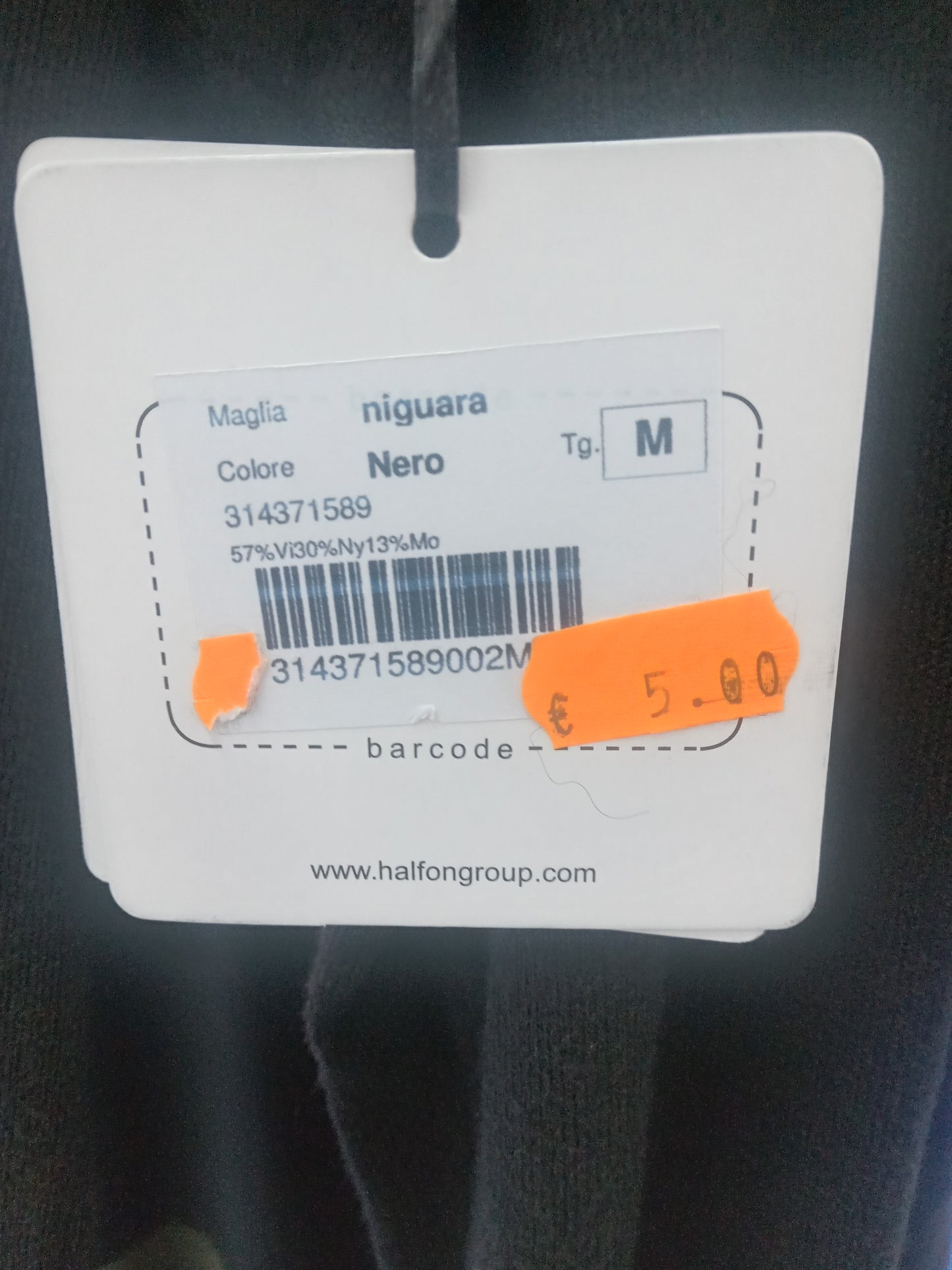 Halfon abito maglia nero Nuguara
