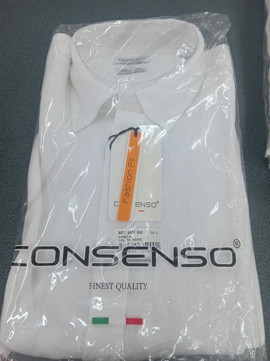 Camicia uomo lino botton down CONSENSO