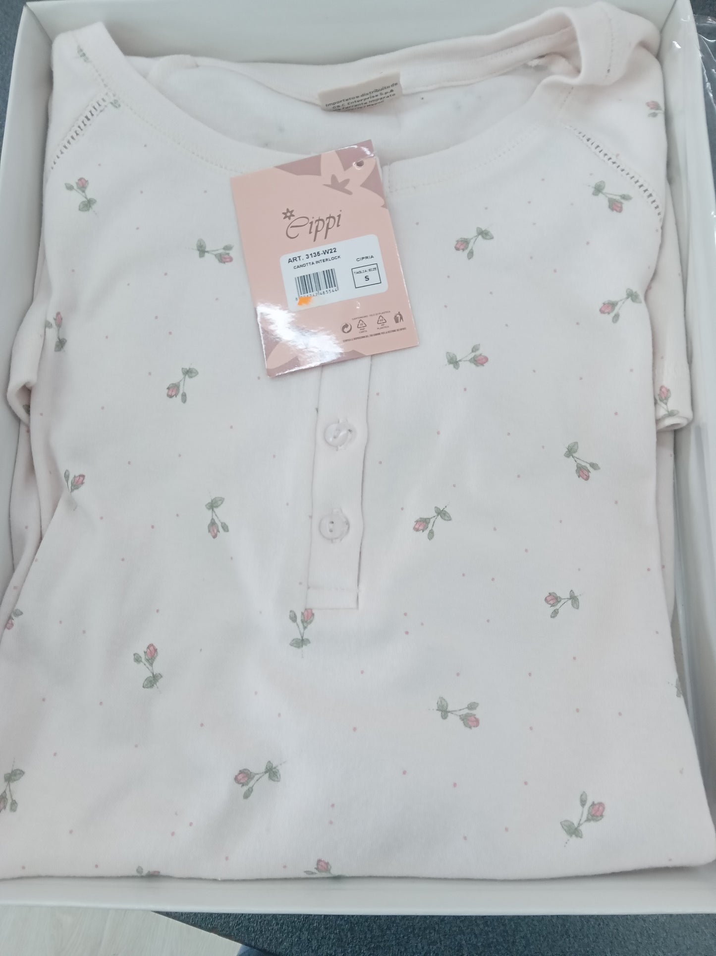 Camicia da notte interlock cipria CIPPI