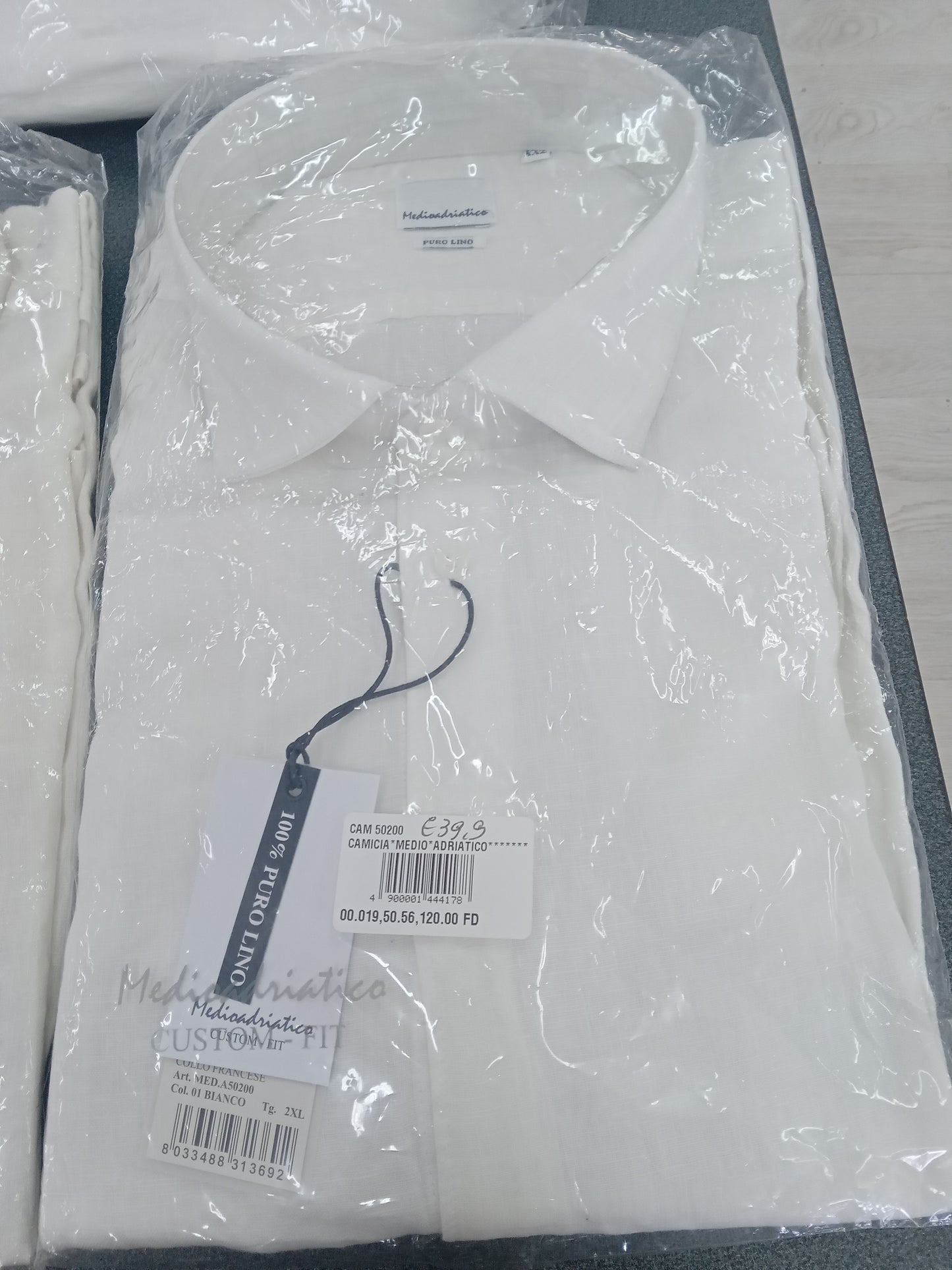 Camicia uomo lino MEDIOADRIATICO bianca
