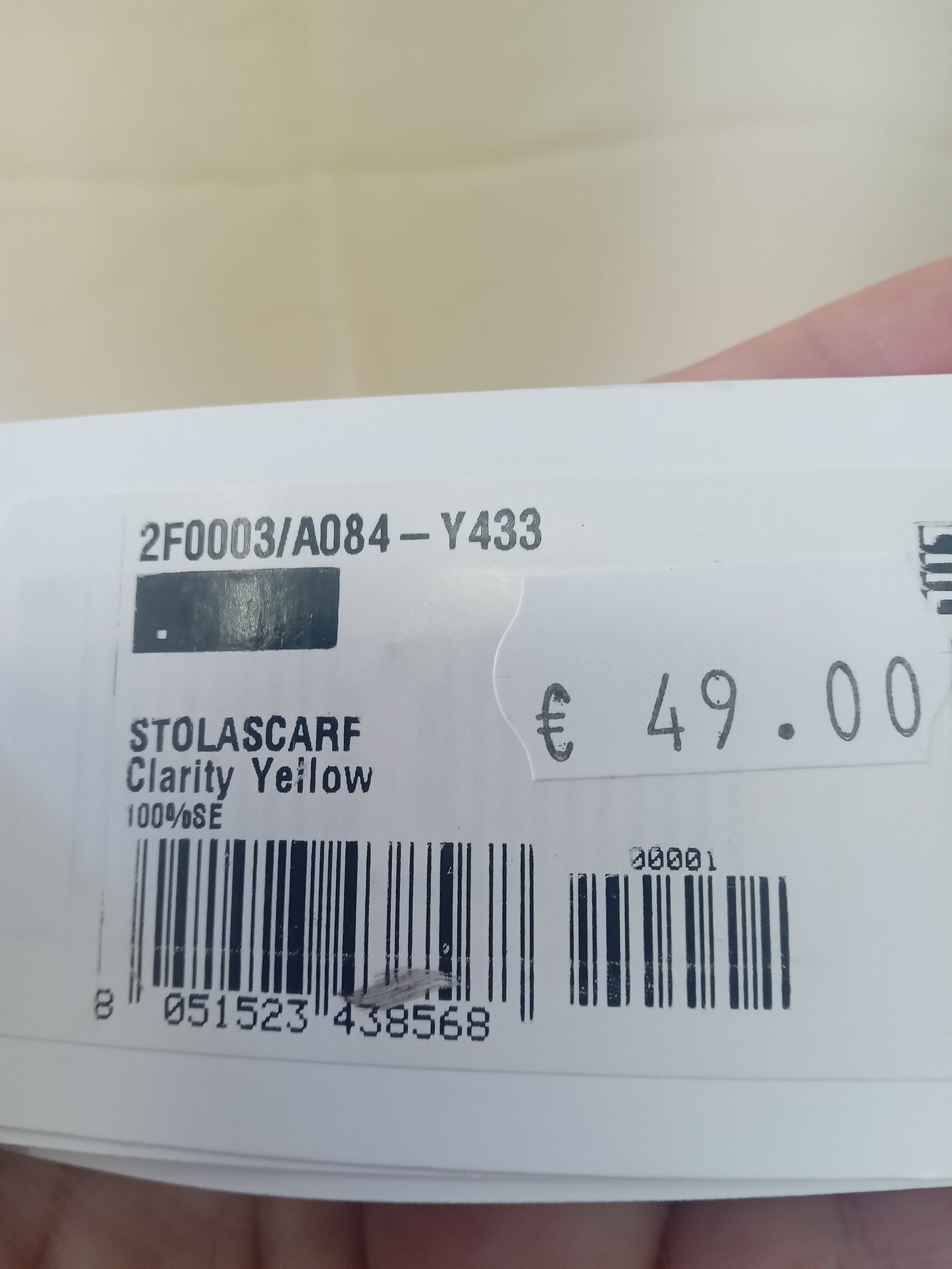 P.Pepe stola in seta clarity yellow