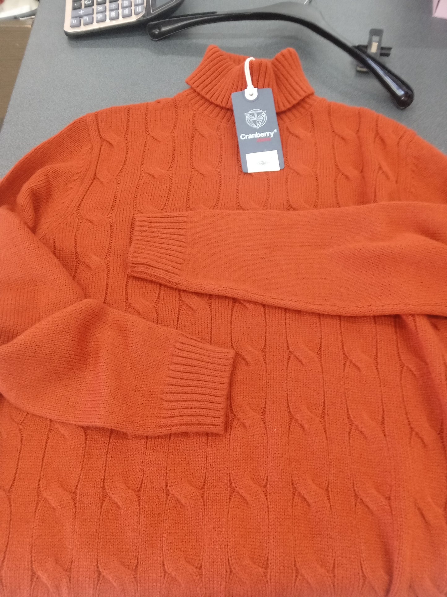 Pullover uomo collo alto CRANBERRY