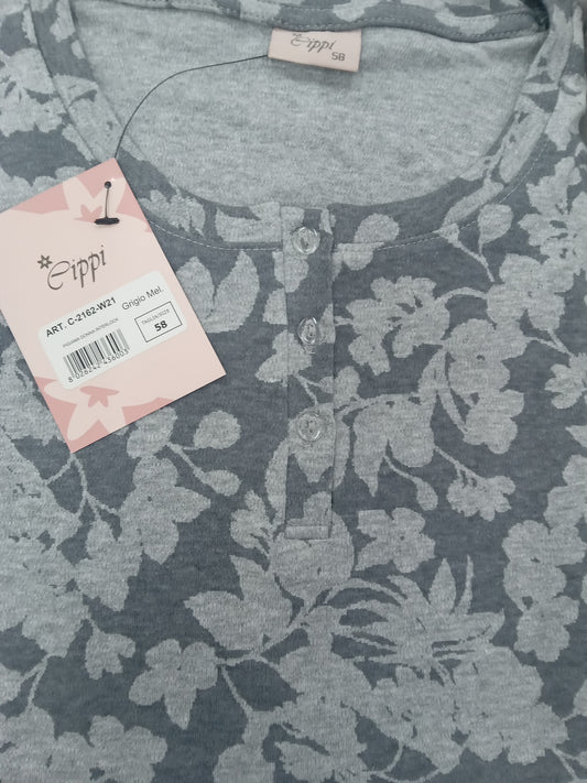 Pigiama donna Cippi interlock Grigio Mel
