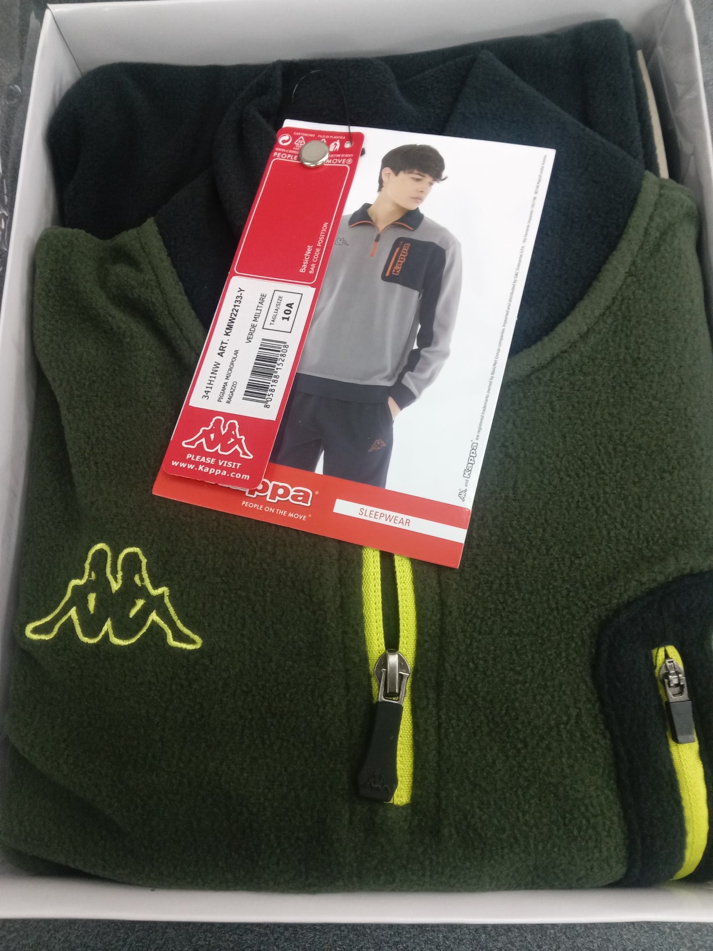 Pigiama micropola ragazzo verde KAPPA