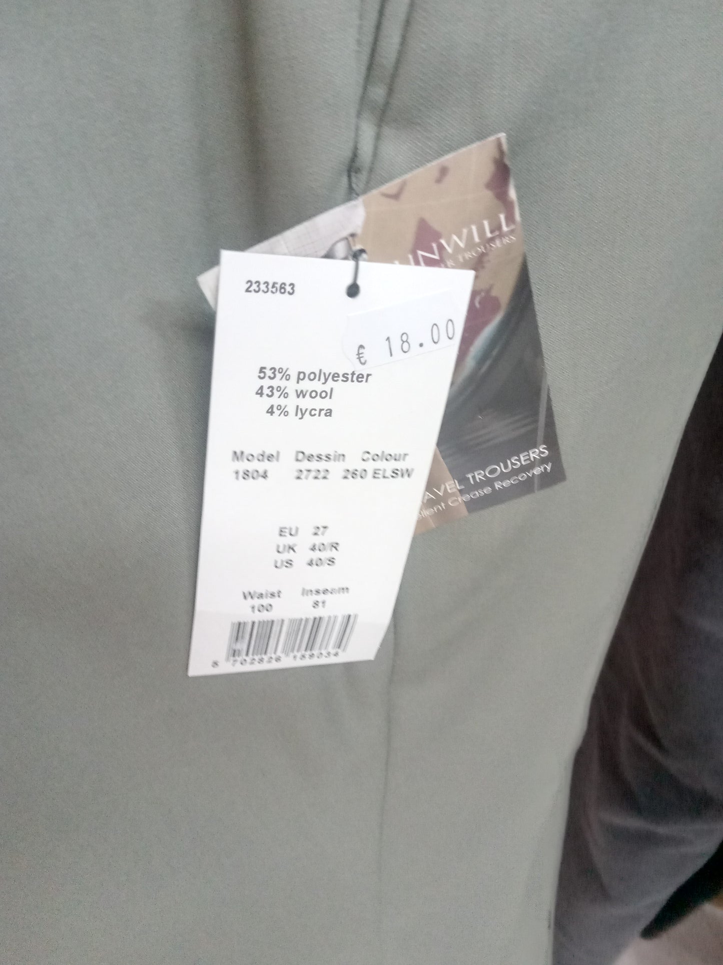 Pantalone stretch uomo