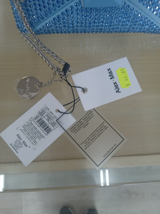 Borsetta Alex Max strass celeste