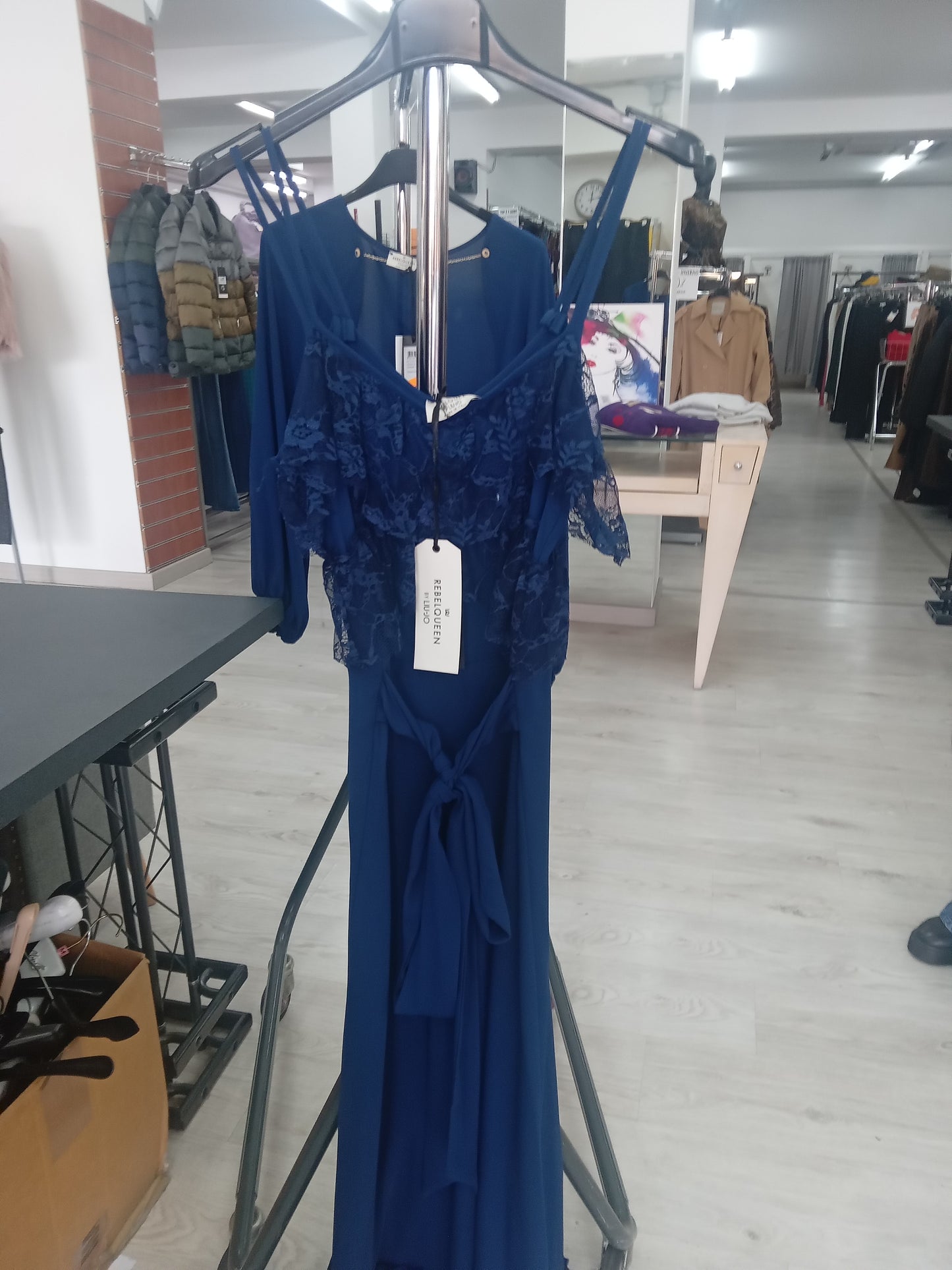Liu jo abito lungo georgette e pizzo