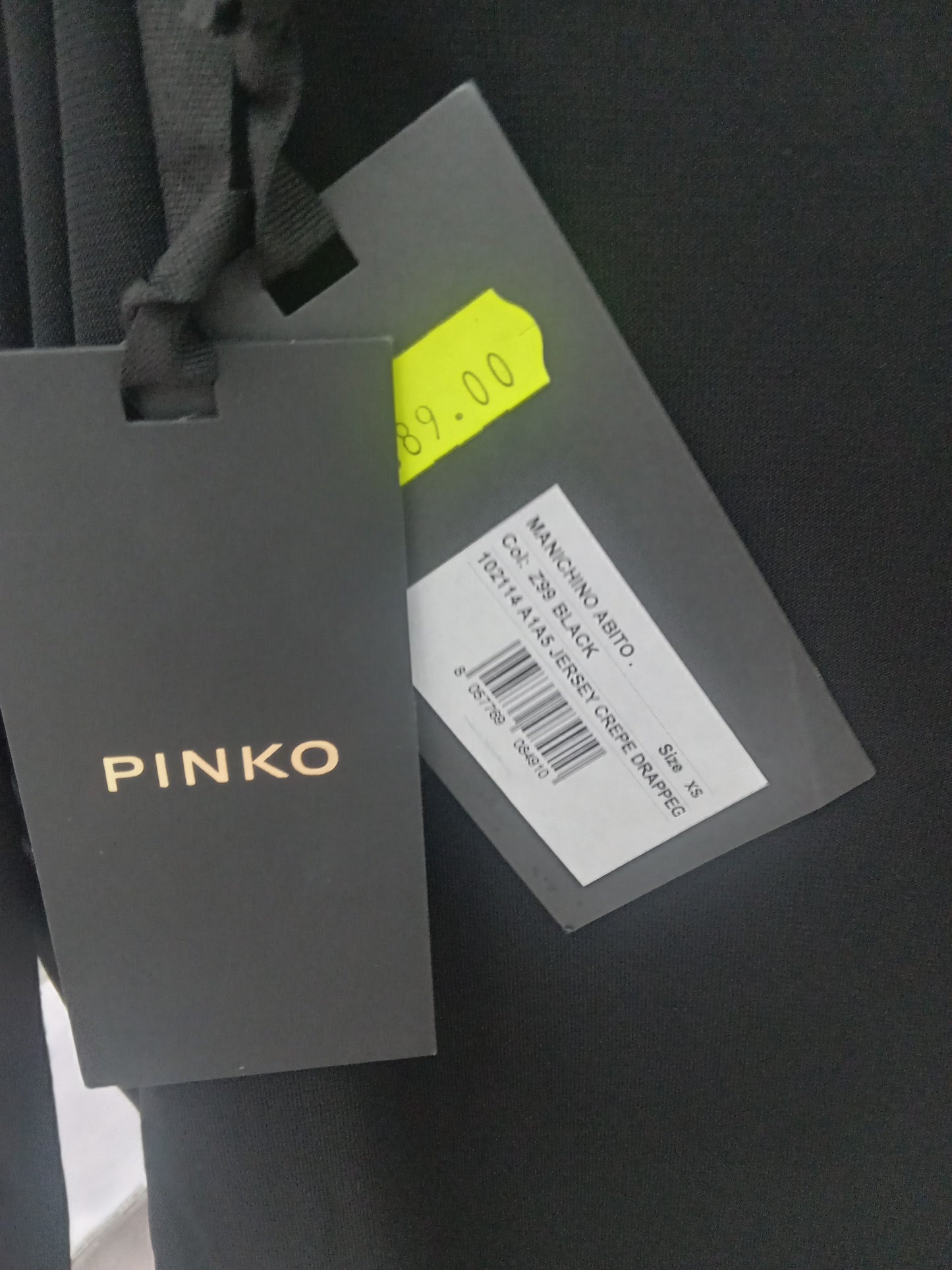 Pinko Manichino abito black