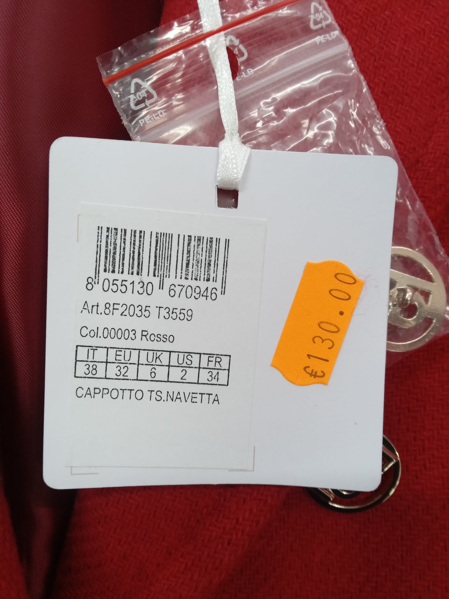 Cappotto rosso liujo