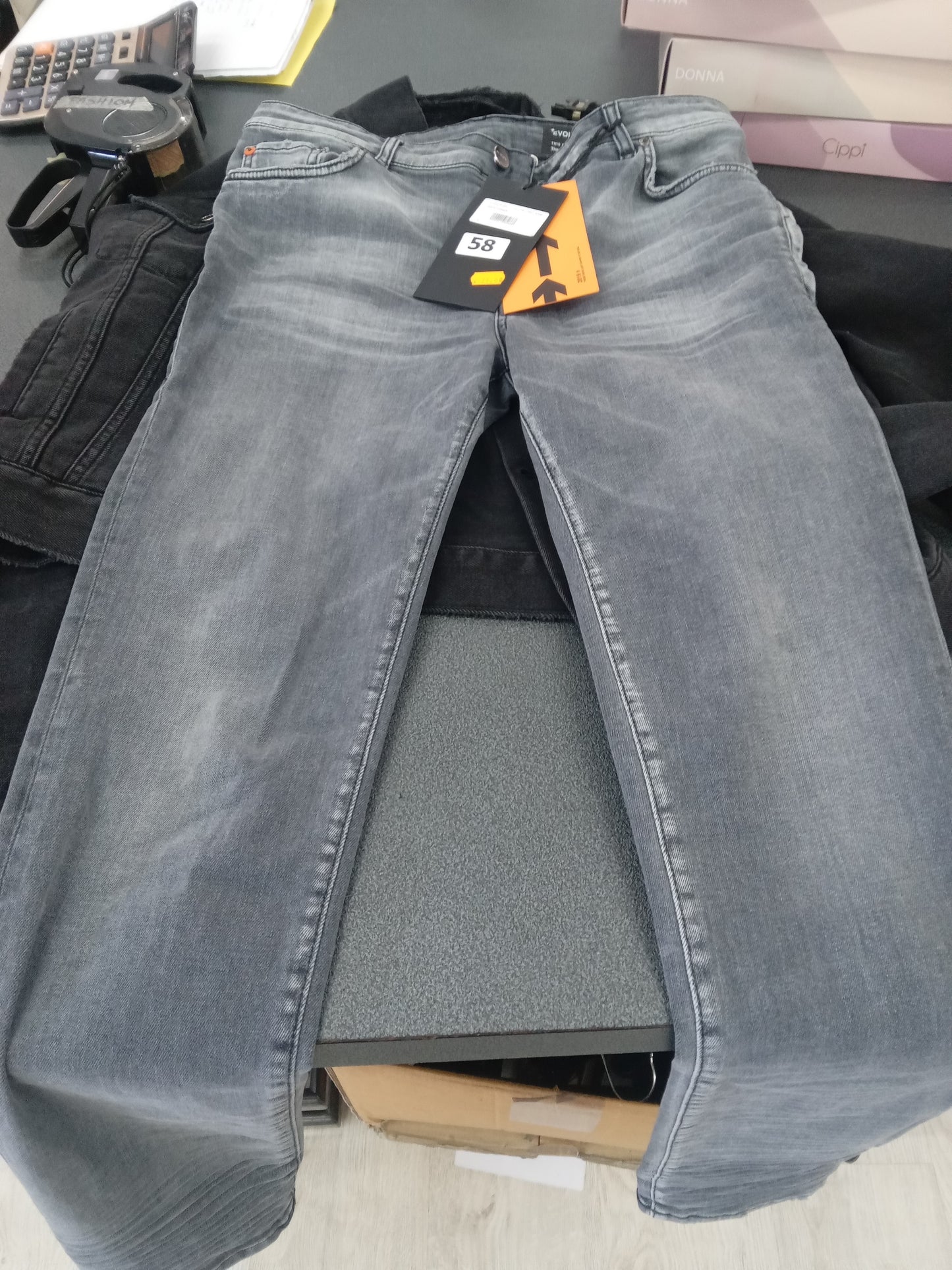 Panta Turner grey denim EVOLVER