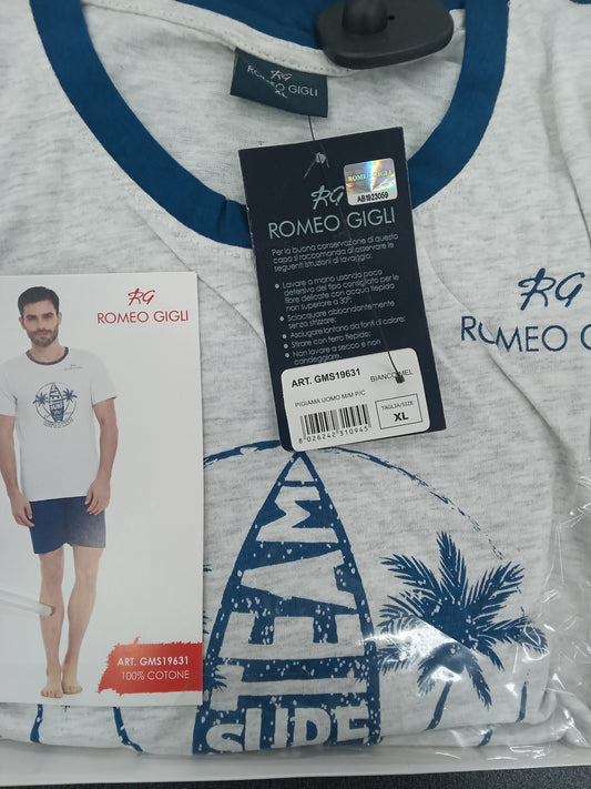 Pigiama uomo M/M P/C bianco mel