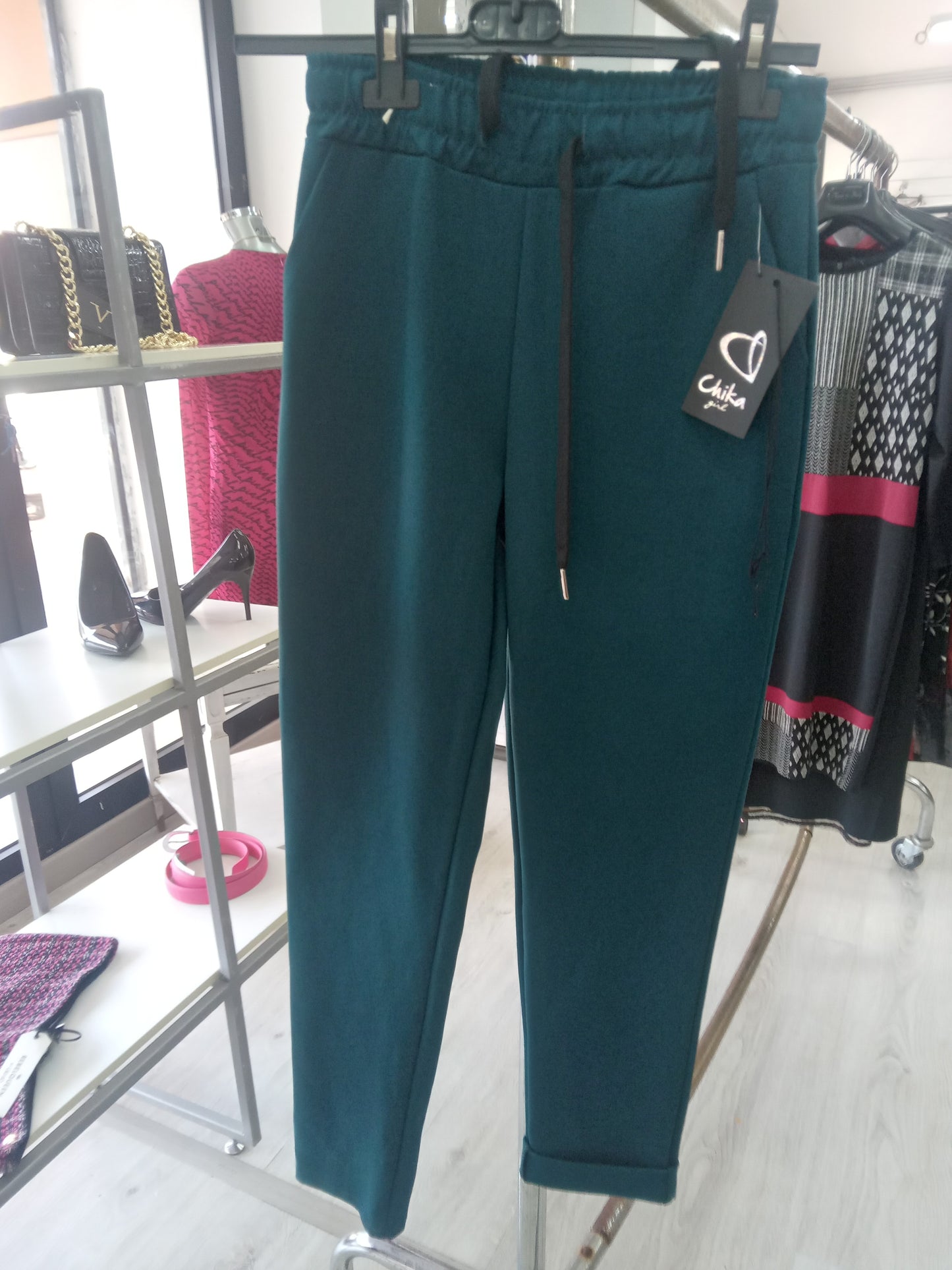 Chika pantalone sottotuta blu