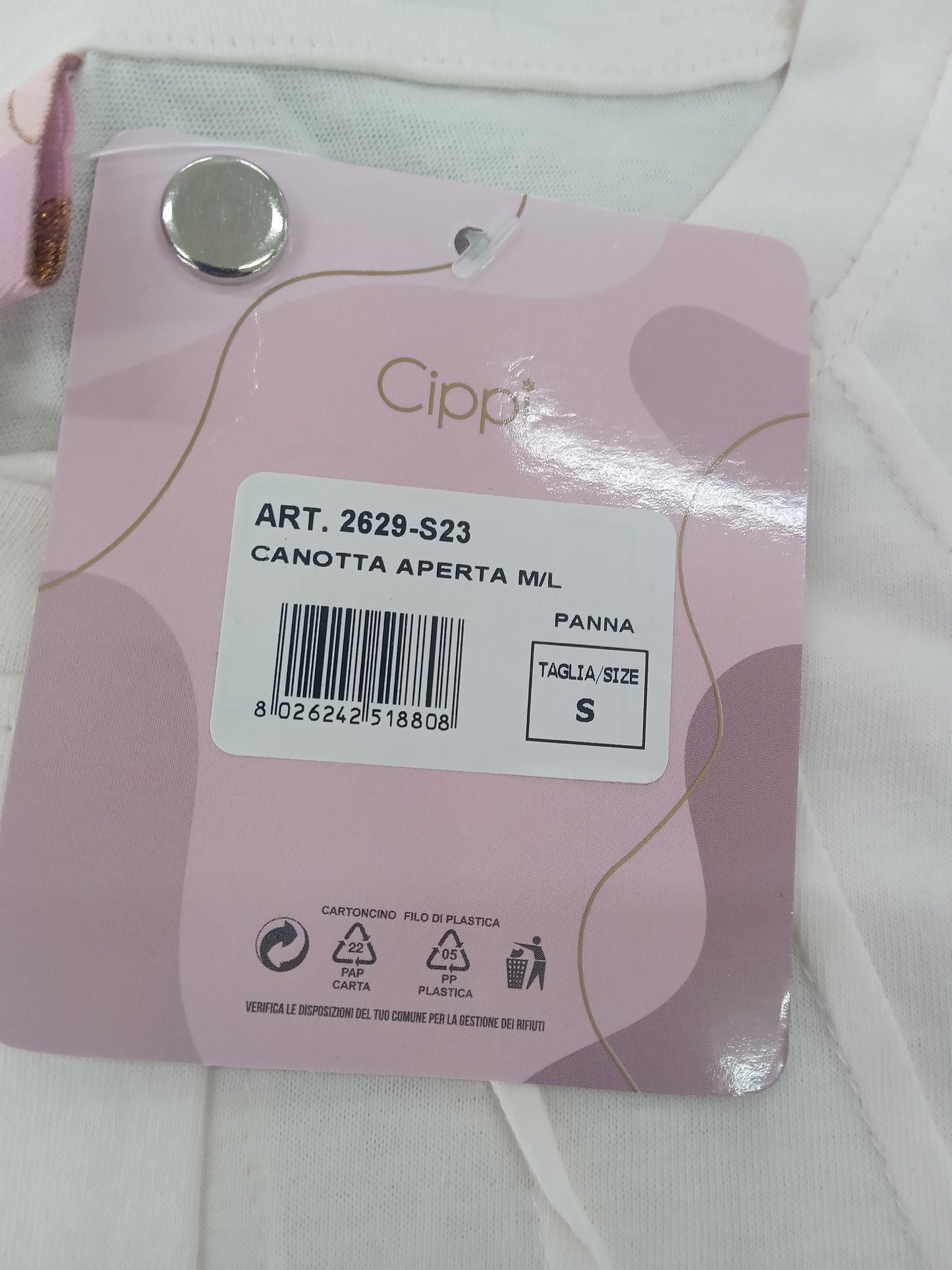 Camicia da notte aperta panna CIPPI