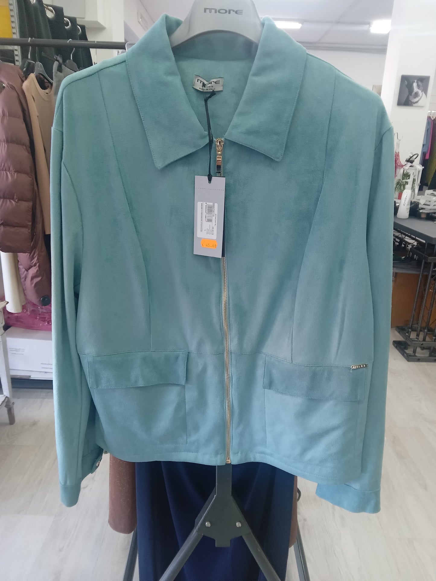 More giacca camoscio polvere