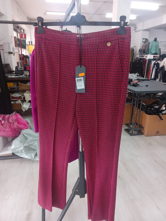 Liu jo pantalone Trombetta jaquard fucsia