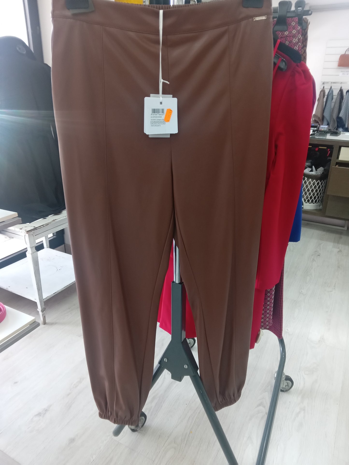 Liu jo pantalone spalmato castagna