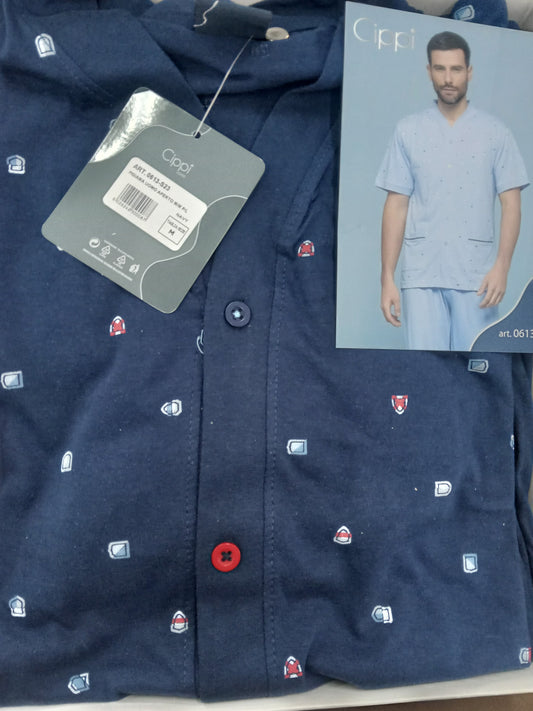 Pigiama uomo aperto m/m P/L nav