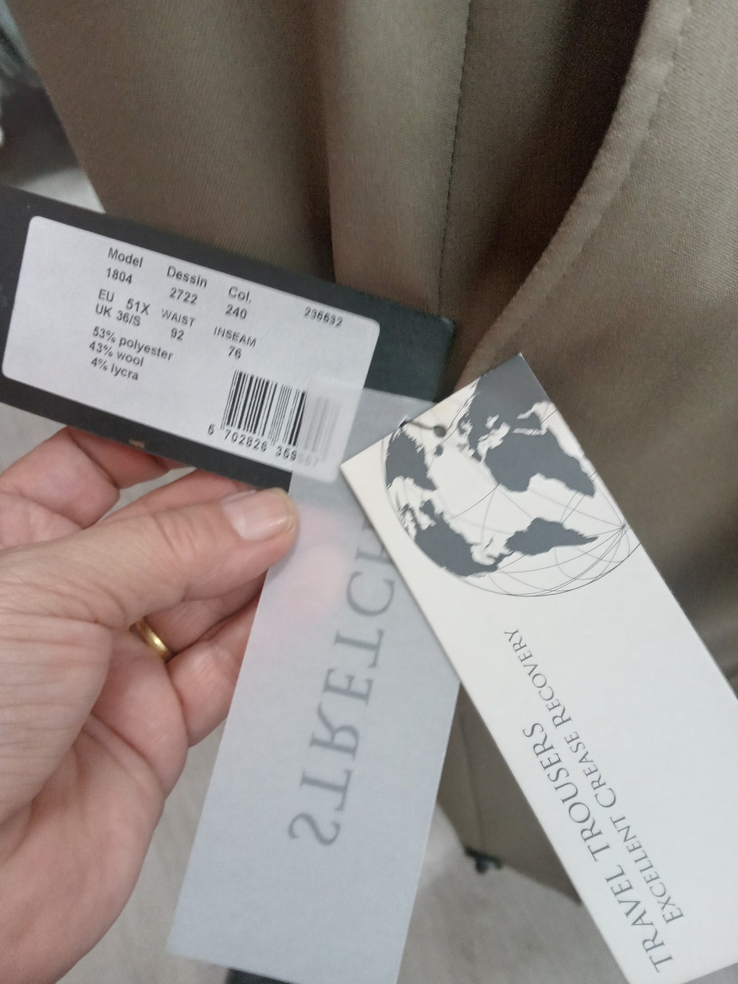 Pantalone classico uomo Sunwill