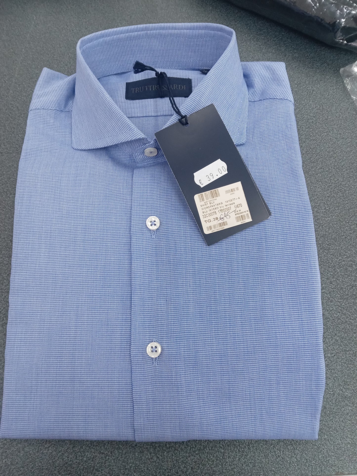 Camicia uomo TRUSSARDI microfantasia