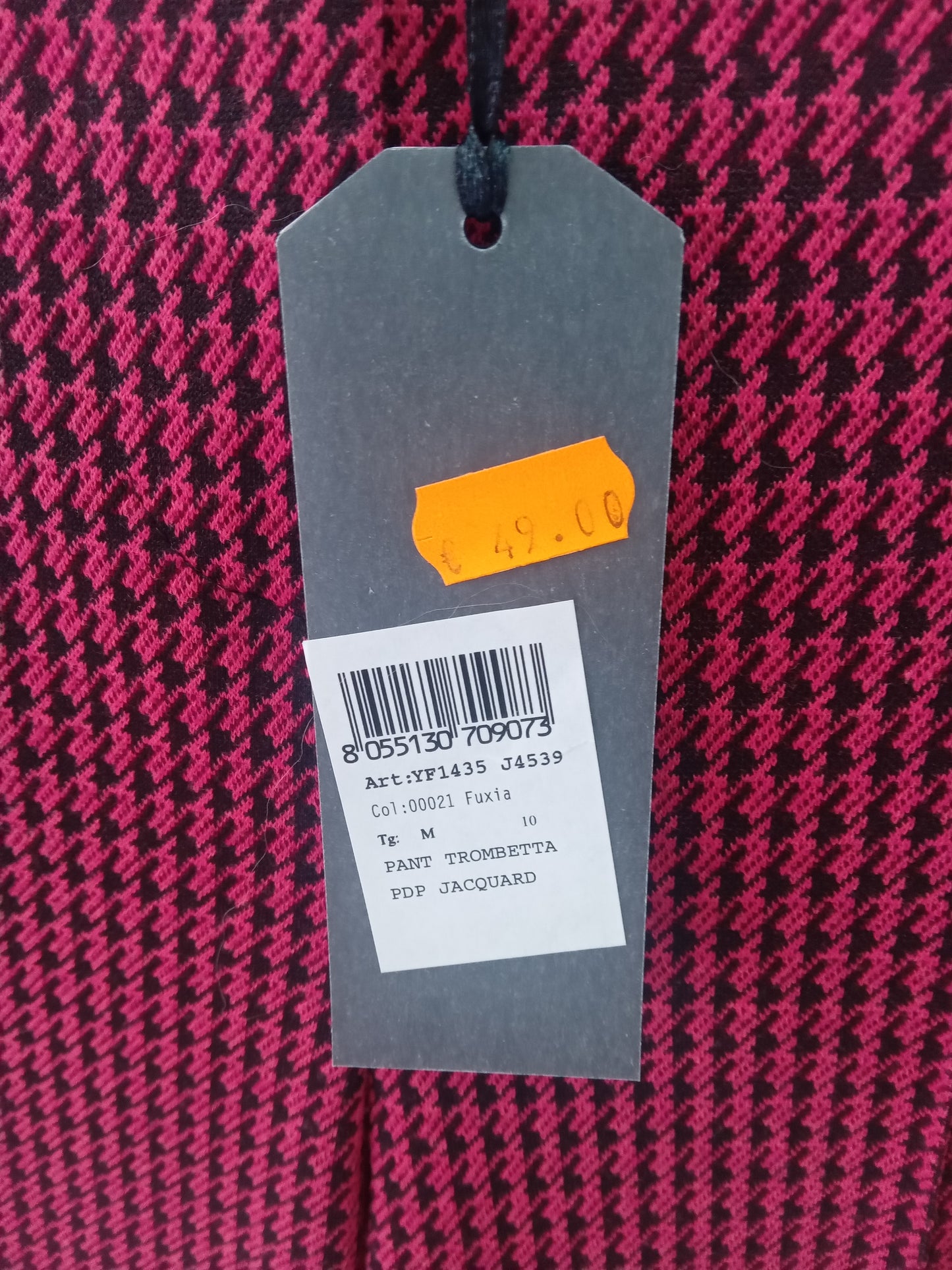 Liu jo pantalone Trombetta jaquard fucsia