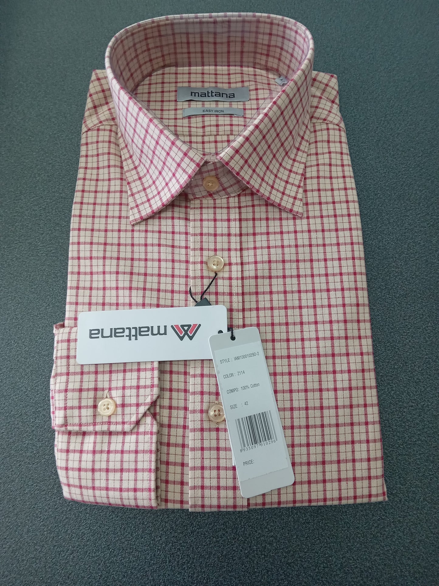 Camicia uomo MATTANA quadri cotone