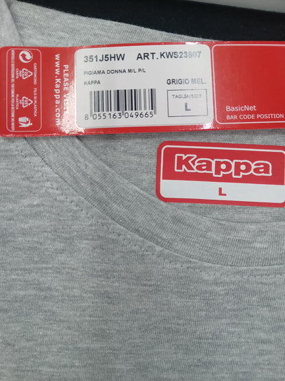 Pigiama kappa  donna m/l p/l grigio mel