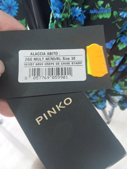 Pinko Alaccia abito crepe stampa floreale