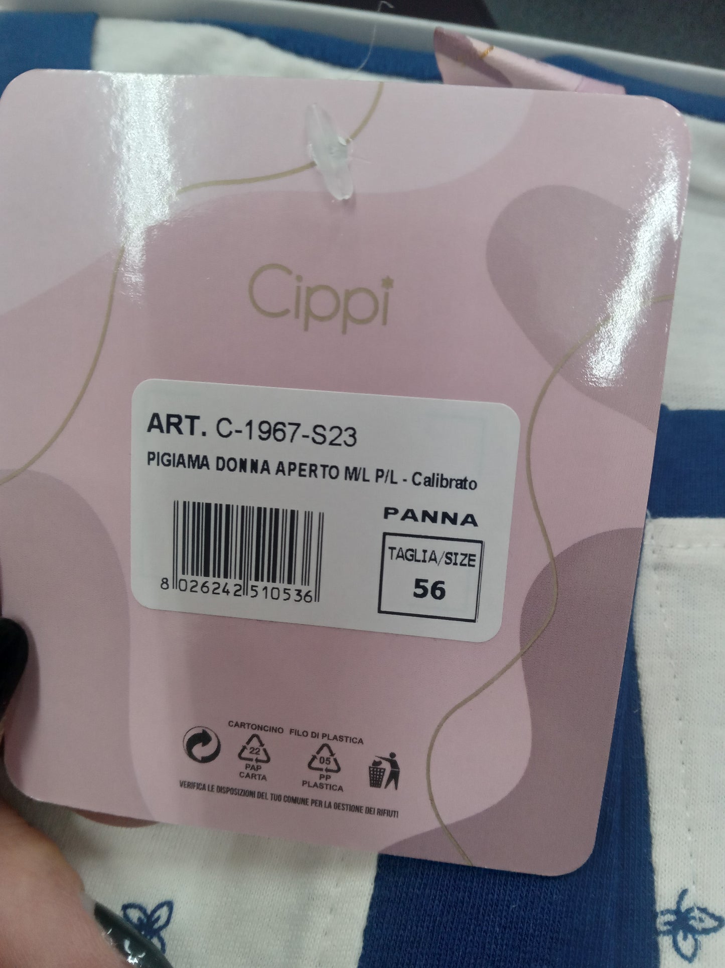Pigiama Cippi donna aperto m/l p/l