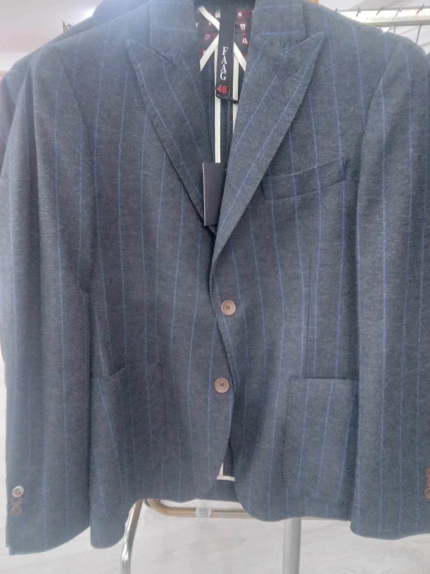 Giacca uomo faag righe azzurre