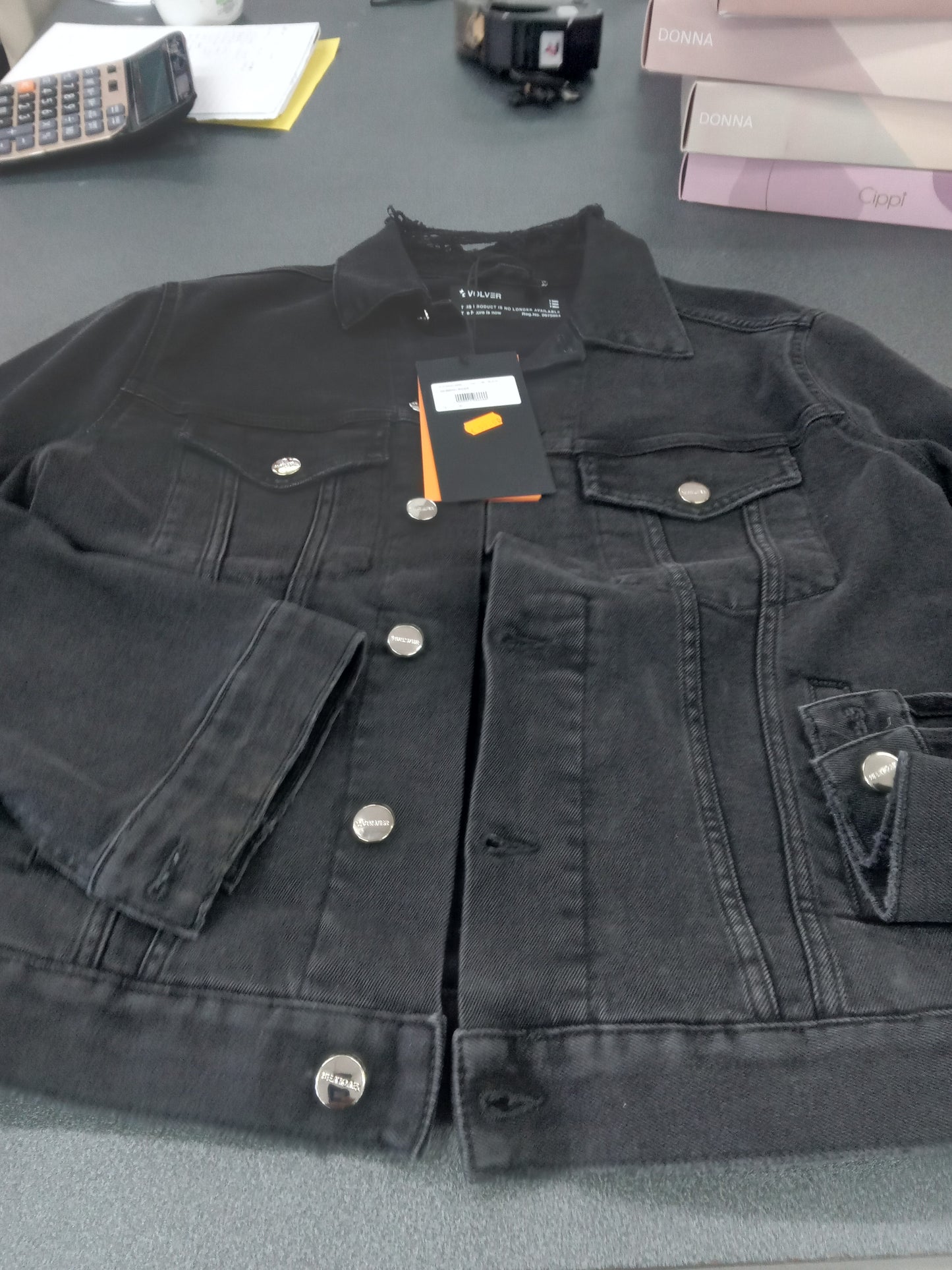 Giubbino Rider Black denim EVOLVER