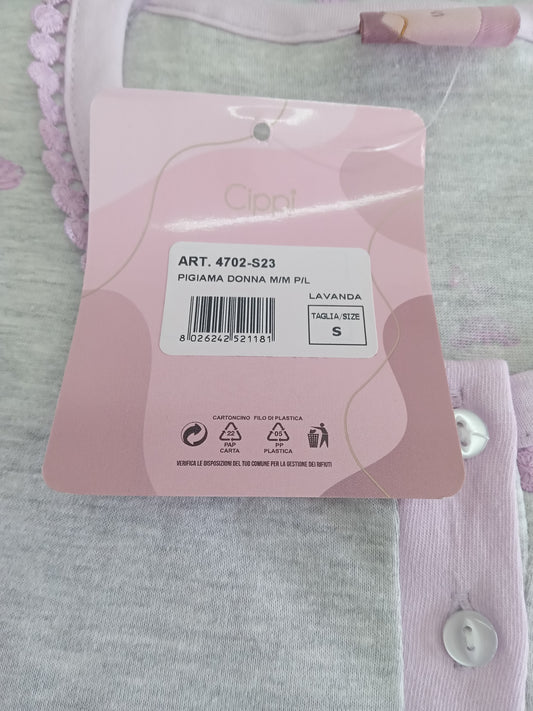 Pigiama donna m/m p/l lavanda CIPPI