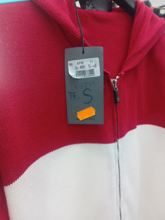 Maglia zip c/cappuccio H67