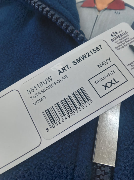 Tuta micropolar uomo Superga navy