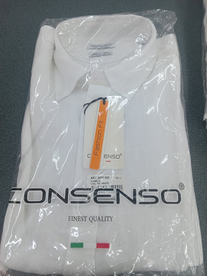 Camicia uomo lino botton down CONSENSO