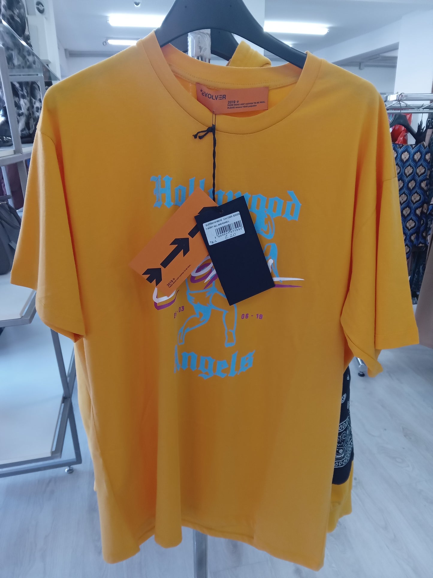 T shirt HILL Evolver yellow