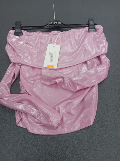 LE ROBE blusa rosa laminato